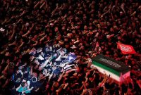 پایان مراسم تشییع قائد مجاهد شهید در کربلا